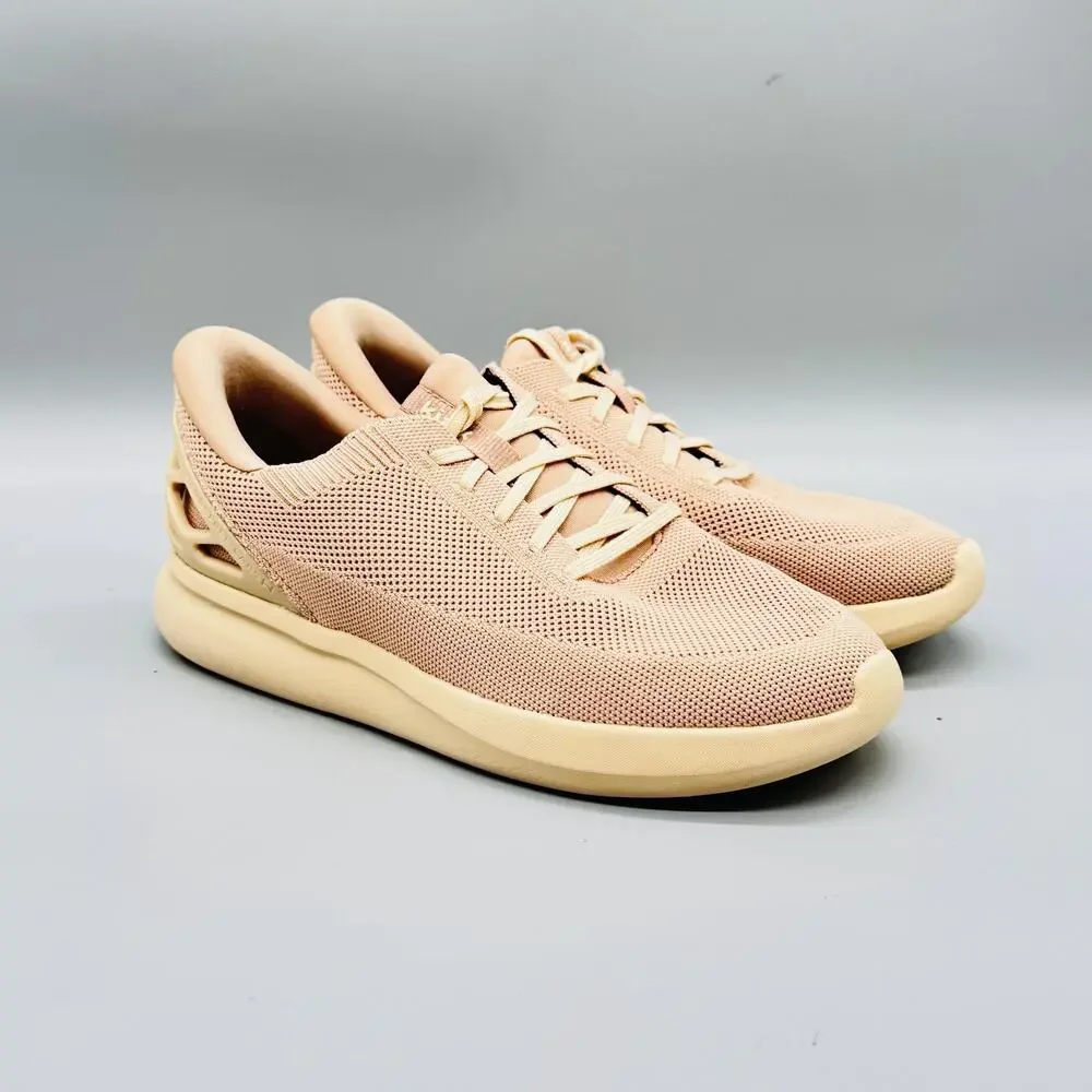 Kizik Shoes Girls 6 Pink Mesh Knit Hands Free Lace Up Athletic Sneakers Casual